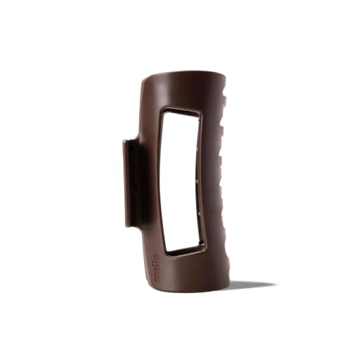 Mello Medium Hair Clip - Flexible Comfort Hair Claw for Women, Strong Hold for Thick & Thin Hair Styling, Durable Material, Matte Non-Slip Finish, Made in Korea, Patent Pending (Dark Brown, Medium) - color: Dark Brown