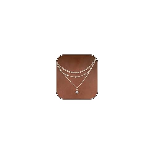 XIXINI Layered Necklaces for Women, Dainty Gold Necklace Stack 14k Gold Plated Layering Pendant Necklace Set Simple Statement Gold Necklaces for Women Trendy Fashion Waterproof Gold Jewelry - color: Silver-Set 5
