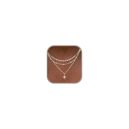 XIXINI Layered Necklaces for Women, Dainty Gold Necklace Stack 14k Gold Plated Layering Pendant Necklace Set Simple Statement Gold Necklaces for Women Trendy Fashion Waterproof Gold Jewelry - color: Silver-Set 5