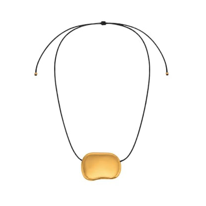 Adjustable Pebble Necklace – Statement & Everyday Wear - color: Gold