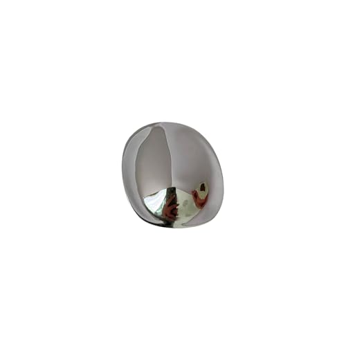 Chunky Teardrop Brooch for Women Vintage Geometric Metal Brooch Fashionable Irregular Round Corsage Lapel Gold Silver Waterdrop Lapel Pins Dresses Coats Scarves Shawl Clip Cocktail Holiday Party Jewelry for Men and Women - color: Silver