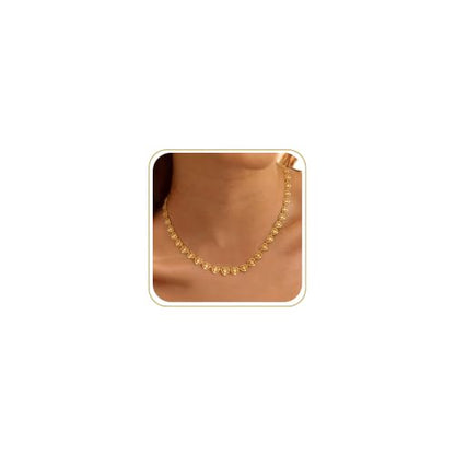 Robaice Necklaces for Women, 14K Gold/Silver Plated Chain Necklace | Dainty Paperclip Cuban Chain, Choker Necklace for Women, Non Tarnish Jewelry Gifts Trendy - color: Gold Heart Chain