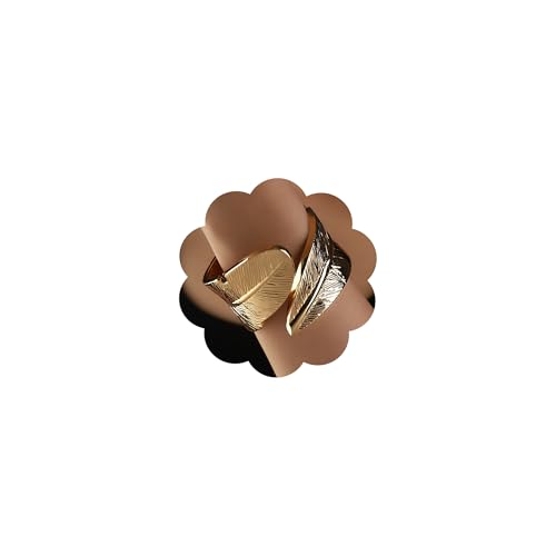 CJIAYUJEW Chunky Gold Cuff Bracelets for Women Exaggerated Geometric Leaf Open Wide Bracelets Trendy Retro Adjustable Party Jewelry Accessaries - color: leaf