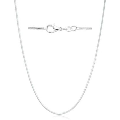 925 Sterling Silver Chain Necklace for Women 16-24 Inch Silver Jewelry Gift - size: 16 Inch, style: Round Snake Chain 1mm