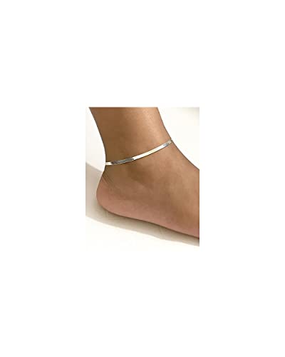 925 Sterling Silver Anklets For Women, Ankle Bracelets for Women, Beach Anklets, Bead Anklet, Summer Jewelry, 10 Inch Anklet