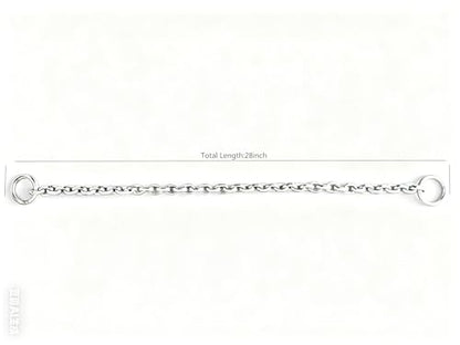 Dog Choker Collar Slip Chain,Stainless Steel Collar for Medium and Large Dogs Heavy Duty,Dog Training Metal Necklace,Silver Hardware (5.0mm,28inch) - size: (5.0mm,28inch)