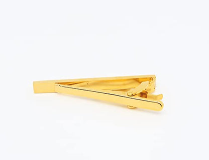 Men Crystal Tie Clip Tie Bar for Regular Necktie Silver In Gift Case | Purple/Blue/Red/Black/White Crystal Tie Pin for Men Business Anniversary Wedding Party Office Formal Daily Occasions Suit - style: Transparent Crystal Gold Plated Tie Clip