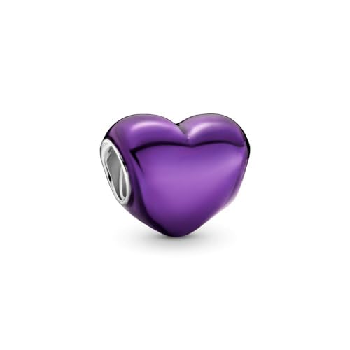 S925 Sterling Silver Enamel Colorful Heart Charm Fit Bracelets Necklaces | Black Pink Blue Green Red Enamel Heart Charms DIY Fashion Holiday Jewelry Gift Valentines Day & Anniversary for Women - color: Silver-0021
