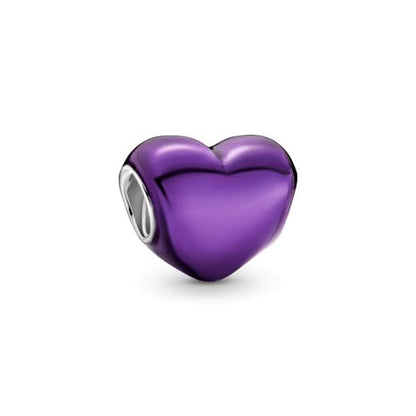 S925 Sterling Silver Enamel Colorful Heart Charm Fit Bracelets Necklaces | Black Pink Blue Green Red Enamel Heart Charms DIY Fashion Holiday Jewelry Gift Valentines Day & Anniversary for Women - color: Silver-0021