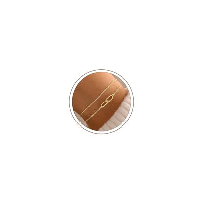 Turandoss 14K Gold Plated Interlocking Circle Bracelet Gifts for Women | Cubic Zirconia Circles Bracelets, Layered Twisted Circle Bracelet for Women, Trendy Jewelry Gifts - color: Twisted Interlock Bracelet
