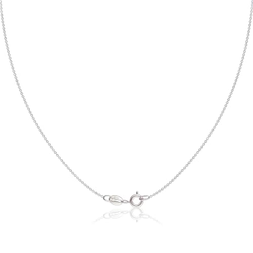 925 Sterling Silver Chain for Women, 1.1mm | Thin Dainty Cable Necklace, Crafted in Thailand, Hypoallergenic & Anti-Tarnish, Solid Silver for Pendants, Multiple Lengths - color: 925 Sterling Silver Hypoallergenic, size: 14 Inches