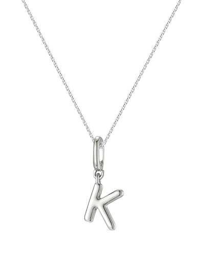 OVRUNS Initial Charm for Women Letter Bracelet Necklace Charms With Clasp | Alloy,nickel,safe for sensitive skin,Pendant with install clasp,fits bracelets with necklaces,great for gift - color: Silver, style: Letter K