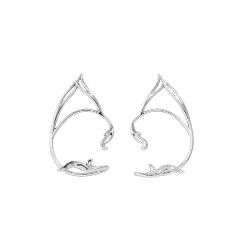 Ear Cuffs for Women, Hook without Pierced Ear Bone Clip Climber Earrings, Butterfly Shaped Ear Clip Wrap Around Earring No Piercing Cuff Earrings for Women - color: Elves Ear