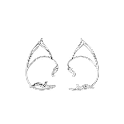 Ear Cuffs for Women, Hook without Pierced Ear Bone Clip Climber Earrings, Butterfly Shaped Ear Clip Wrap Around Earring No Piercing Cuff Earrings for Women - color: Elves Ear