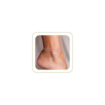 Robaice Ankle Bracelets for Women, 14K Gold Plated/Silver Layered Anklets | Waterproof Adjustable Anklet for Women, Summer Beach Anklet, Glitter Jewelry for Women Gifts - color: Rose Gold