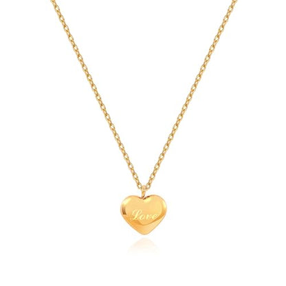 Zeffy Dainty Gold Heart Necklace for Women Trendy 14K Gold/Silver Plate Cute Heart Pendant Choker Necklaces Gold Love Heart Chain Necklace for Women Dainty Gold Jewelry Gifts for Women - style: LOVE Heart Necklace-Gold