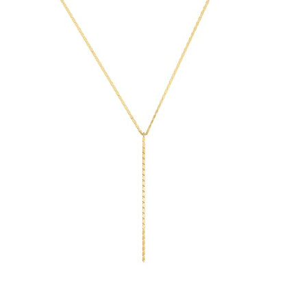 Foxgirl Long Gold Necklace for Women- Dainty 14k Gold Plated Drop Lariat Necklace Layered Simple CZ Y-Shaped Body Chain Stack Wedding Necklace Trendy - color: square chain
