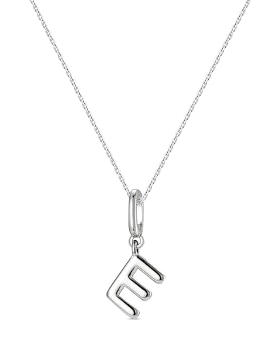 OVRUNS Initial Charm for Women Letter Bracelet Necklace Charms With Clasp | Alloy,nickel,safe for sensitive skin,Pendant with install clasp,fits bracelets with necklaces,great for gift - color: Silver, style: Letter E
