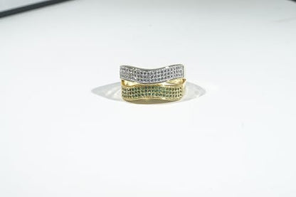 Twist Radiance, Wideband Statement Rings for Women, Elegant Gold Jewelry Accessories, Perfect for Party & Date Night, Hypoallergenic & Durable