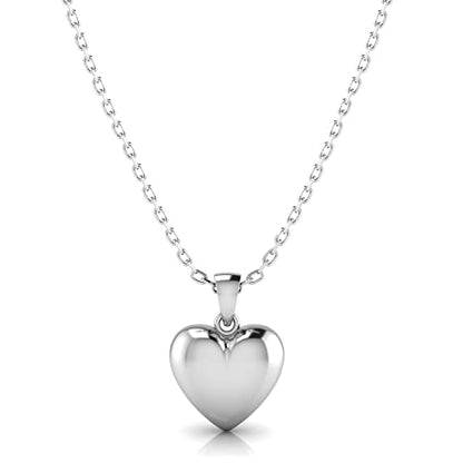 925 Sterling Silver Heart Pendant Necklace for Women and Girls - everyday wear gifts for her