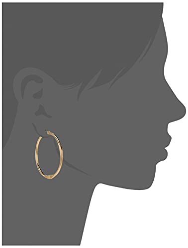 Nine West Women's Hoop Earrings, Classic Fashion Jewelry Accessories for Everyday Wear, Lightweight Statement Earrings for Casual, Office, and Evening Looks - color: Medium Flat - Gold