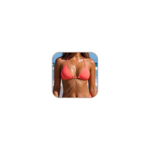 Gold Body Chain for Women, Adjustable Layered Beach Bikini Jewelry | Belly Chain, Waist Chain, Sexy Body Jewelry, Adjustable Fit, Back Chain, Beach Vacation, Festival & Concert - color: Gold-5