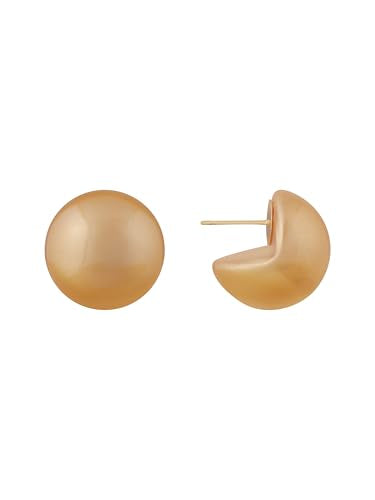 OJERRY Chunky Dome Ball Stud Earrings for Women - color: Yellow