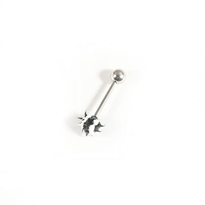 14G Body Piercing Jewelry Surgical Steel Belly Button Rings Tongue Rings Packs Silicone Spike Ball Barbell Belly Tongue Nipple Rings Piercing for Women - style: Silicone tongue rings 16pcs