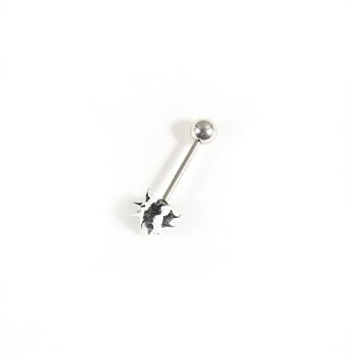 14G Body Piercing Jewelry Surgical Steel Belly Button Rings Tongue Rings Packs Silicone Spike Ball Barbell Belly Tongue Nipple Rings Piercing for Women - style: Silicone tongue rings 16pcs