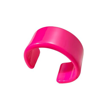 Colorful Acrylic Resin Open Bracelet Geometric Simple Transparent Tortoiseshell Acetate Plate Cuff Bangle Lightweight Chunky Thick Thin Wide Face Plastic Bracelet for Women Jewelry - color: A pink