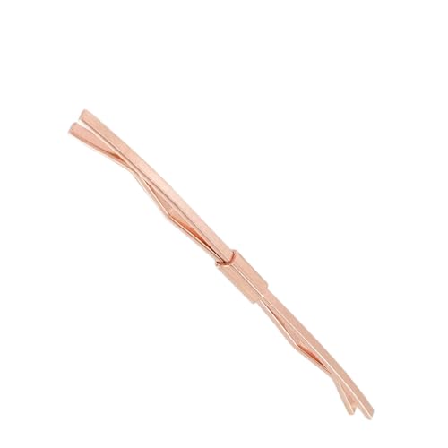 Rose Gold Tone Square Mens Collar Bar Clip 2 1/2" Made Ky & Co Fashion Details for Ties Trendy Accessories Stylish Additions