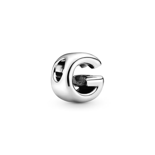 Pandora Alphabet Charm - Compatible Moments - Gift for Her - Made with Sterling Silver - with Gift Box - style: Letter G