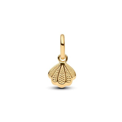 Gold Flower Family Charms for Bracelet Bead Charm for Women Jewelry Present - style: Gold Shell