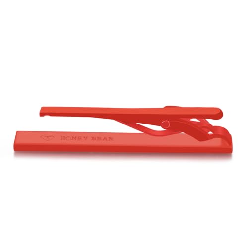 HONEY BEAR 5cm/5.4cm/6cm Mens Tie Clip Bar for Normal Size Steel Business Wedding Gift 1.97"/2.12"/2.36" - style: 5cm Red