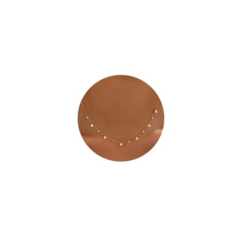 Dainty Gold Waterproof Choker Necklaces for Women Daily Wearing - color: Small Disc-GD