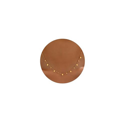 Dainty Gold Waterproof Choker Necklaces for Women Daily Wearing - color: Small Disc-GD