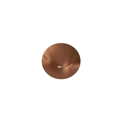 VIROMY Gold Cross Necklace for Women 14K Gold Plated Cute Sidways Cross Pendant Choker Necklaces Simple Trendy Everyday Jewelry for Women - style: Dainty Sideways-GD
