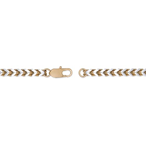 Reeds Two-Tone Stainless Steel Foxtail Chain Bracelet | 5mm | 8.5 Inches