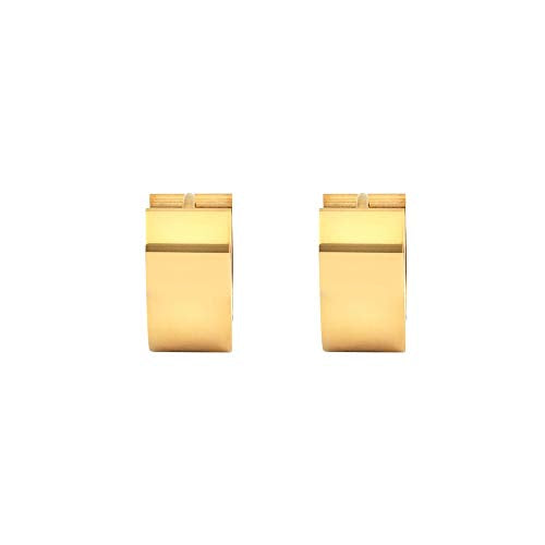 Small Hoop Huggie Earrings For Mens Womens - color: Gold