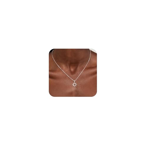 CHESKY Layered Necklaces for Women Trendy, Dainty 14k Gold Plated Pendant Necklace Layering Necklace for Women Non Tarnish Hypoallergenic Sun Gold Necklace Stack Gold Jewelry for Women Gifts - style: Sun-SL
