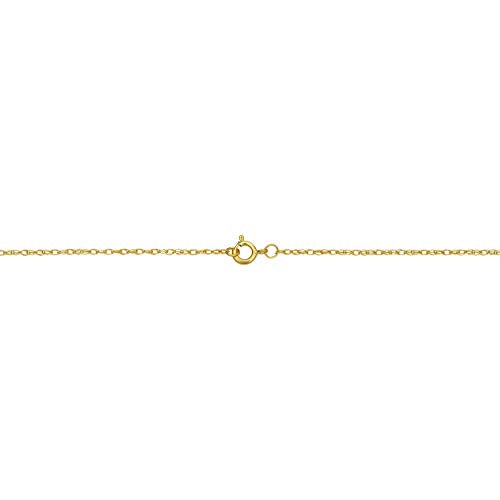 Kooljewelry Womens Classic Rope Chain - 10k Yellow Gold Barely-There Necklace, Thin Lightweight - size: 20 inch, style: 0.9 mm wide