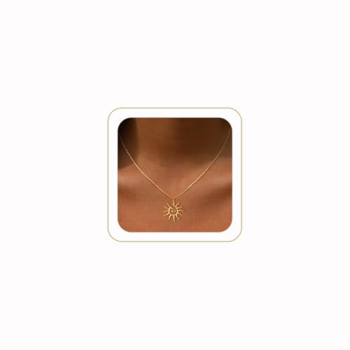 Lariat Necklaces for Women - Dainty Long Necklace Trendy 14K Gold Plated Hypoallergenic Layered Long Y-Shape Sunburst CZ T-Bar Pendant Drop Chain Necklace Set for Women Non Tarinsh Jewelry - style: sunburst-gd