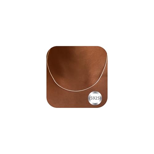 925 Sterling Silver Chain Necklace for Women 16-24 Inch Silver Jewelry Gift - size: 16 Inch, style: Round Snake Chain 1mm