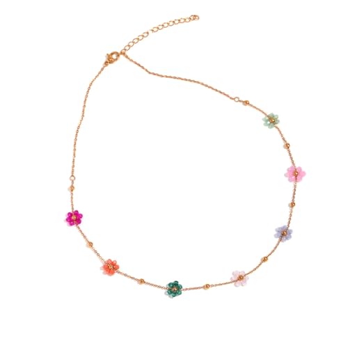 Cute Flower Beaded Ball Waist Chain Belt for Women Stainless Steel Bead Daisy Flowers Adjustable Waist Summer Beach Party Bikini Belly Chains 18K Gold Plated Fashion Jewelry Body Accessories 31.5"+ 4"