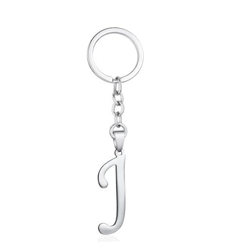 Stainless Steel Initial Letter Connector Charms Alphabet Pendant Diy Craft for Jewelry Making Necklaces Bracelets Keychain - color: Stainless Steel J