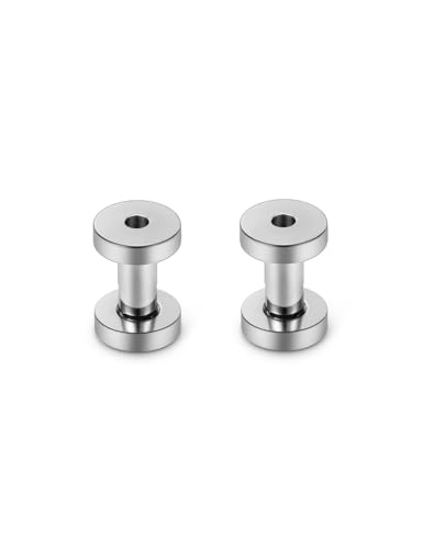 Astm F136 Titanium Ear Gauges Screw Fit Flesh Tunnels Plugs Gauges Earring Expander Stretcher Ear Tunnels For Ears 10G 8G 6G 4G 2G 0G 00G Plug Earrings Body Piercing Jewelry For Women Men - color: 10G Tunnels