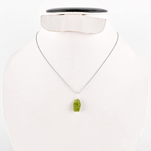 Natural Gemstones Pendant Necklace, Rough Stones, Silver Plated, Chakra Healing Crystals, Handmade, Wedding, Birthday, Minimalist, Jewelry for Women