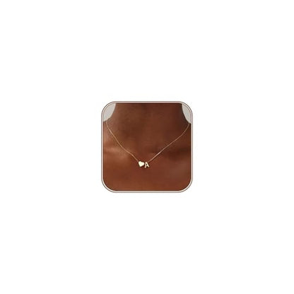 Turandoss Heart Initial Necklace for Women Teen Girls - 18K Gold Plated Letter A-Z Pendant Necklace Dainty Heart Necklaces Tiny Initial Necklaces Birthday Gifts for Women Jewelry - color: Gold, style: A.