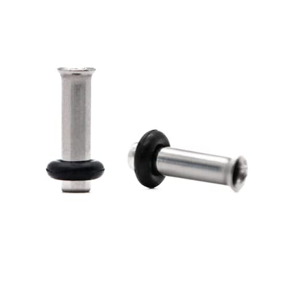 Forbidden Body Jewelry 12G-1 Inch Surgical Steel Single Flared Tunnel Plugs Plus O-Ring, Choose Pcs/Gauge - style: 2pcs: 3mm (8GA)