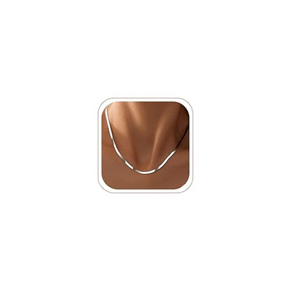 WomenGifts 14K Gold Silver Plated Herringbone Necklace for Women, Dainty Snake Chain Choker, Trendy Simple Long Layered Jewelry Non Tarnish, 3/4/5/8mm,14,16,18,20,22,24,26 Inch Thin & Chunky Options - color: Silver, style: 3mm-16inch